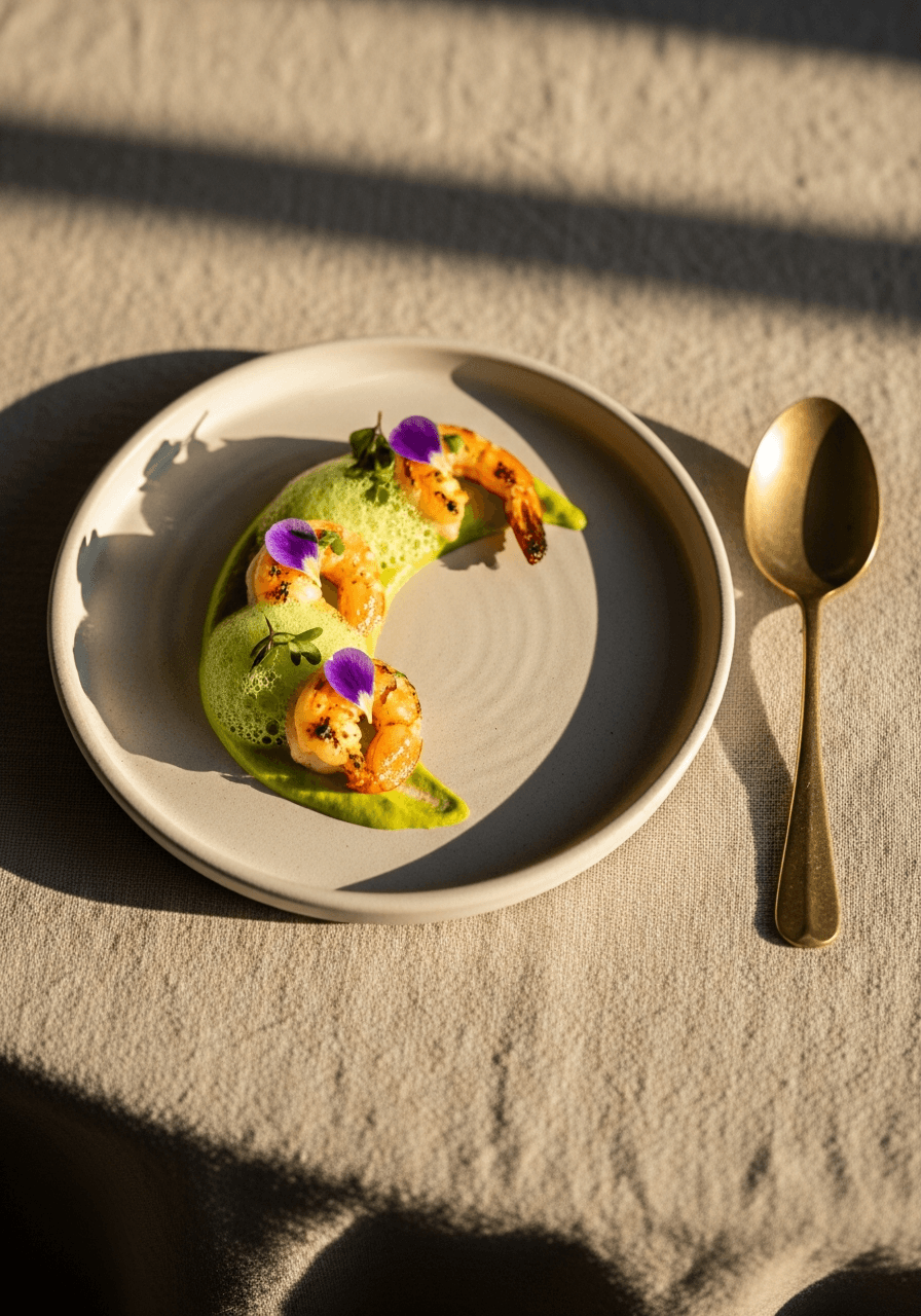 A plated Thai-inspired tasting course